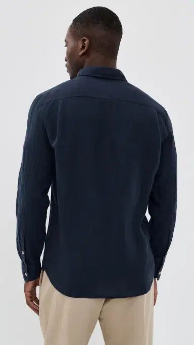Faherty Laguna Linen Shirt Island Navy | Thumbnail 3 Faherty Laguna Linen Shirt Island Navy | Thumbnail 3
