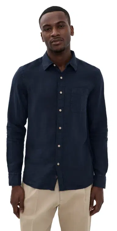 Faherty Laguna Linen Shirt Island Navy | Thumbnail 1 Faherty Laguna Linen Shirt Island Navy | Thumbnail 1