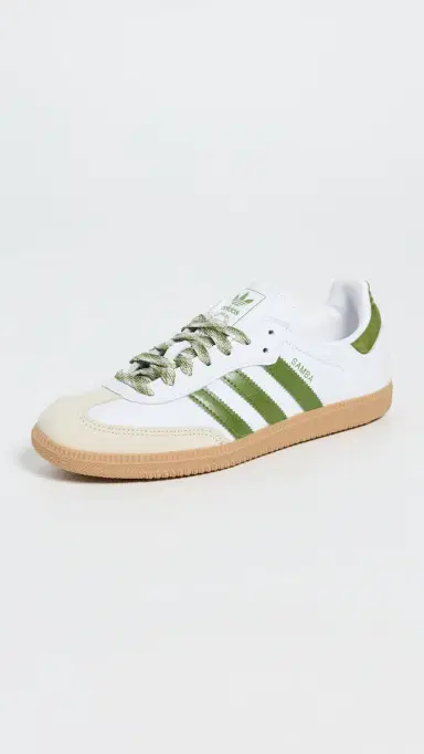 Adidas Samba OG W Sneakers White/Tech Olive 5 | Thumbnail 2 Adidas Samba OG W Sneakers White/Tech Olive 5 | Thumbnail 2