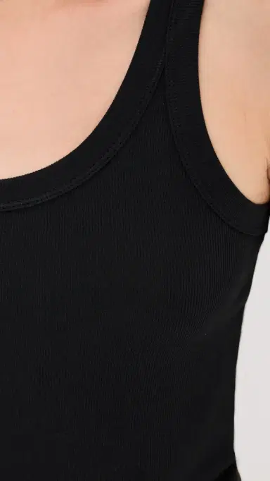 Róhe Scoop Neck Rib Top Black | Thumbnail 6 Róhe Scoop Neck Rib Top Black | Thumbnail 6