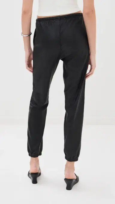 Sprwmn Leather Drawstring Joggers Black L | Thumbnail 4 Sprwmn Leather Drawstring Joggers Black L | Thumbnail 4