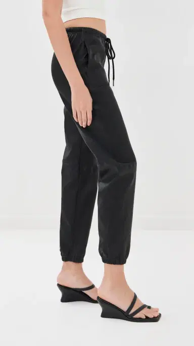 Sprwmn Leather Drawstring Joggers Black L | Thumbnail 5 Sprwmn Leather Drawstring Joggers Black L | Thumbnail 5