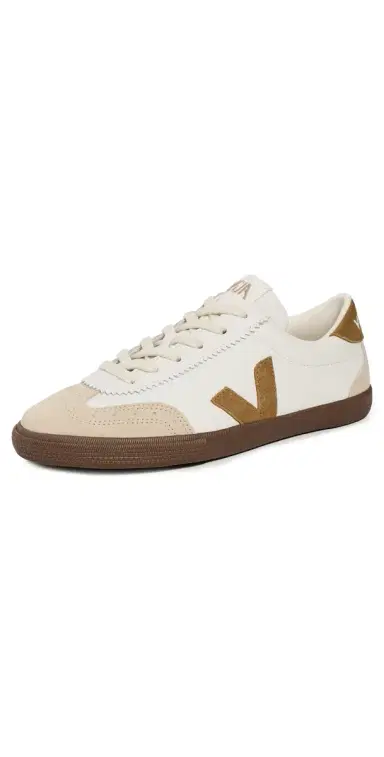 Veja Leather Volley Sneakers White Tent Bark | Thumbnail 1 Veja Leather Volley Sneakers White Tent Bark | Thumbnail 1