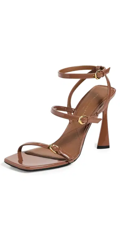 Stella McCartney Elsa Patent Heeled Sandals 100mm | Thumbnail 1 Stella McCartney Elsa Patent Heeled Sandals 100mm | Thumbnail 1