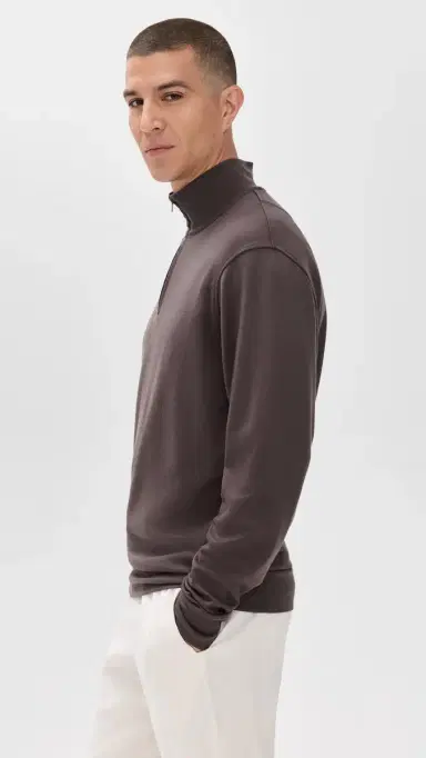 Orlebar Brown Isar Graphite Merino Sweatshirt Morel Brown M | Thumbnail 4 Orlebar Brown Isar Graphite Merino Sweatshirt Morel Brown M | Thumbnail 4