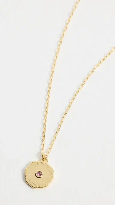 Gorjana Birthstone Coin Necklace October One Size | Thumbnail 2 Gorjana Birthstone Coin Necklace October One Size | Thumbnail 2
