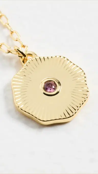 Gorjana Birthstone Coin Necklace October One Size | Thumbnail 4 Gorjana Birthstone Coin Necklace October One Size | Thumbnail 4