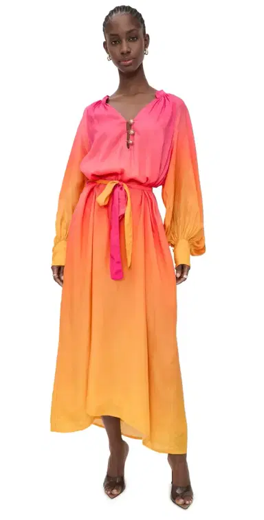 SUNDRESS Angie Long Dress Bemberg Tie And Dye One Size | Thumbnail 1 SUNDRESS Angie Long Dress Bemberg Tie And Dye One Size | Thumbnail 1