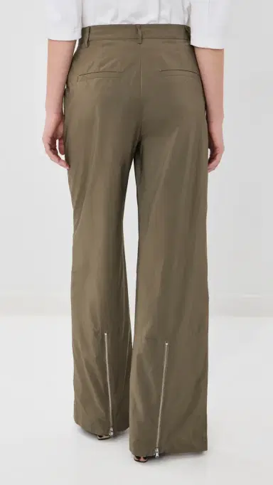 Tibi Nylon Zipper Trousers dark taupe | Thumbnail 3 Tibi Nylon Zipper Trousers dark taupe | Thumbnail 3