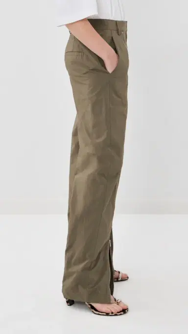 Tibi Nylon Zipper Trousers dark taupe | Thumbnail 4 Tibi Nylon Zipper Trousers dark taupe | Thumbnail 4