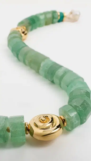Lizzie Fortunato Nautilus Collar Necklace Green One Size | Thumbnail 4 Lizzie Fortunato Nautilus Collar Necklace Green One Size | Thumbnail 4