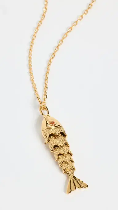Anni Lu Something Fishy Necklace Gold One Size | Thumbnail 2 Anni Lu Something Fishy Necklace Gold One Size | Thumbnail 2