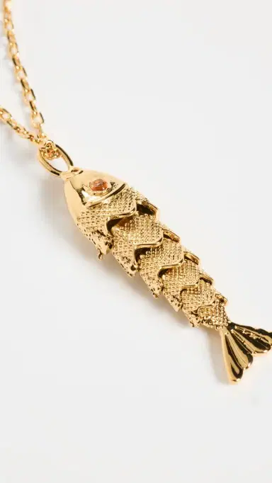 Anni Lu Something Fishy Necklace Gold One Size | Thumbnail 5 Anni Lu Something Fishy Necklace Gold One Size | Thumbnail 5