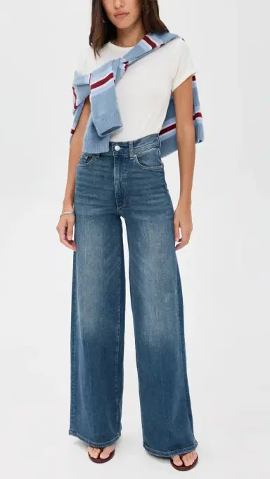 DL1961 Hepburn High Rise Wide Leg Jeans Oceanside (Ultimate) | Thumbnail 5 DL1961 Hepburn High Rise Wide Leg Jeans Oceanside (Ultimate) | Thumbnail 5