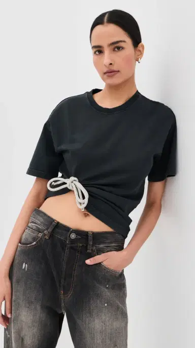 AREA Crystal Knot T-Shirt Washed Black | Thumbnail 2 AREA Crystal Knot T-Shirt Washed Black | Thumbnail 2