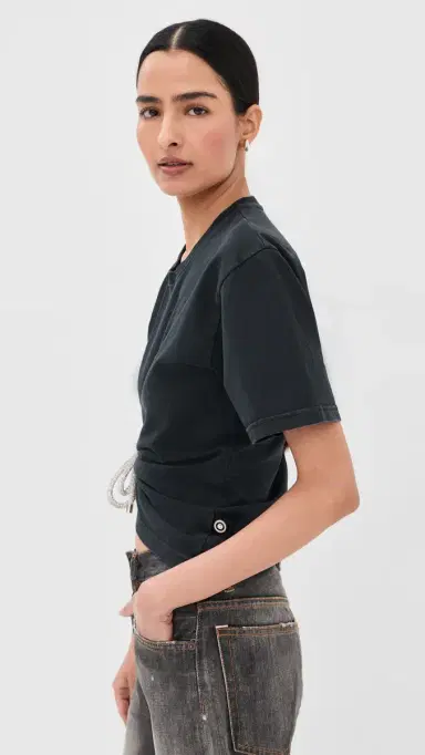 AREA Crystal Knot T-Shirt Washed Black | Thumbnail 4 AREA Crystal Knot T-Shirt Washed Black | Thumbnail 4