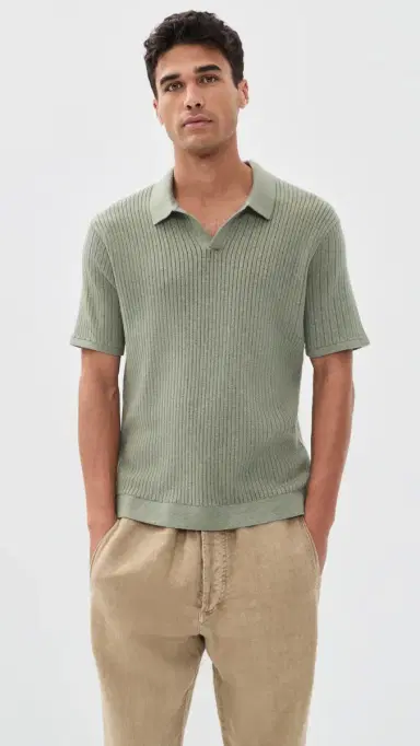 Marine Layer Liam Sweater Polo Vetiver | Thumbnail 2 Marine Layer Liam Sweater Polo Vetiver | Thumbnail 2