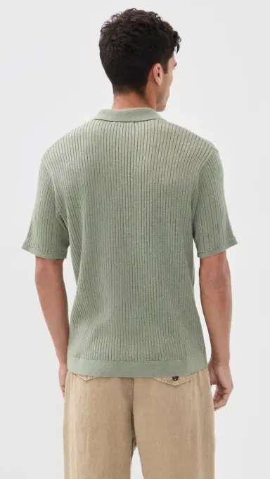 Marine Layer Liam Sweater Polo Vetiver | Thumbnail 3 Marine Layer Liam Sweater Polo Vetiver | Thumbnail 3