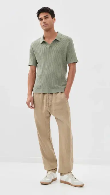 Marine Layer Liam Sweater Polo Vetiver | Thumbnail 5 Marine Layer Liam Sweater Polo Vetiver | Thumbnail 5
