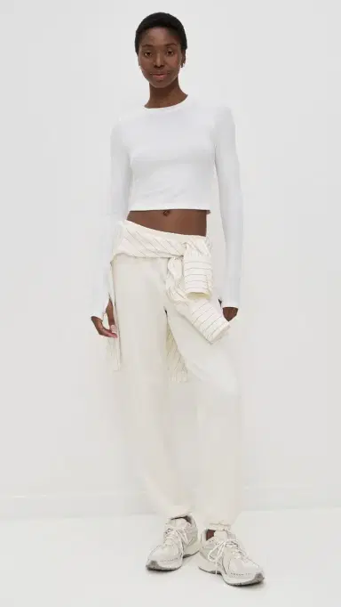 Splits59 Louise Rib Long Sleeve Crop White | Thumbnail 5 Splits59 Louise Rib Long Sleeve Crop White | Thumbnail 5