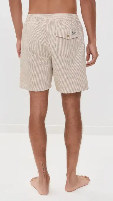 Polo Ralph Lauren Traveler Seersucker Swim Trunks 6 Coastal Beige Seersucker | Thumbnail 3 Polo Ralph Lauren Traveler Seersucker Swim Trunks 6 Coastal Beige Seersucker | Thumbnail 3