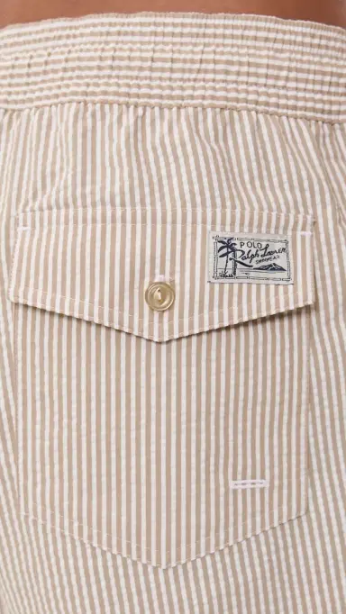 Polo Ralph Lauren Traveler Seersucker Swim Trunks 6 Coastal Beige Seersucker | Thumbnail 6 Polo Ralph Lauren Traveler Seersucker Swim Trunks 6 Coastal Beige Seersucker | Thumbnail 6
