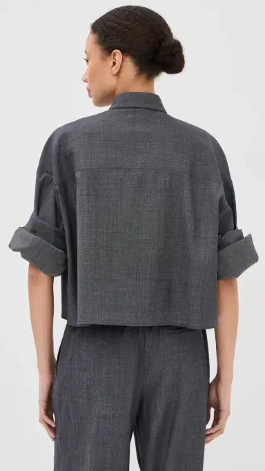 TWP Next Ex Button Down Top Medium Indigo | Thumbnail 3 TWP Next Ex Button Down Top Medium Indigo | Thumbnail 3