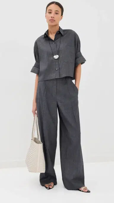 TWP Next Ex Button Down Top Medium Indigo | Thumbnail 5 TWP Next Ex Button Down Top Medium Indigo | Thumbnail 5
