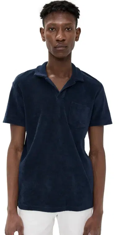 Orlebar Brown Terry Polo Navy S | Thumbnail 1 Orlebar Brown Terry Polo Navy S | Thumbnail 1