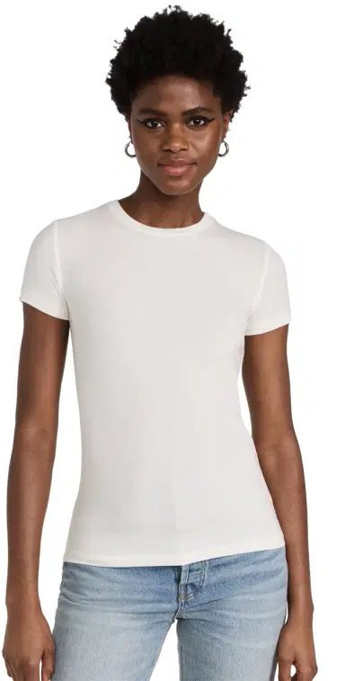 L'Agence Ressi Crew Neck Tee White L | Thumbnail 1 L'Agence Ressi Crew Neck Tee White L | Thumbnail 1