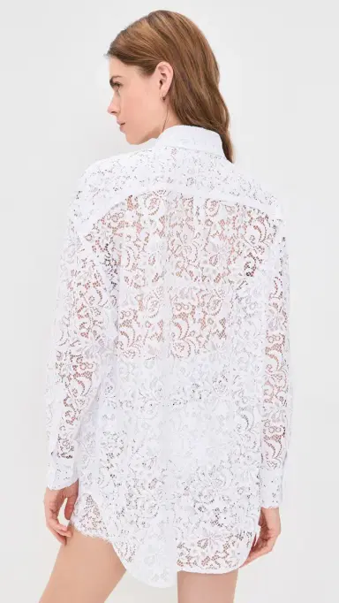 STYLEST AquaLace Quick-Dry Beach Shirt Blanc Floral Lace One Size | Thumbnail 3 STYLEST AquaLace Quick-Dry Beach Shirt Blanc Floral Lace One Size | Thumbnail 3