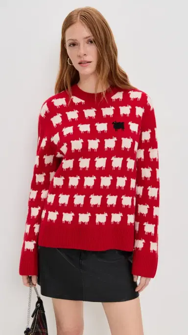 Rowing Blazers Warm & Wonderful Oversized Wool Sweater Diana Red | Thumbnail 2 Rowing Blazers Warm & Wonderful Oversized Wool Sweater Diana Red | Thumbnail 2