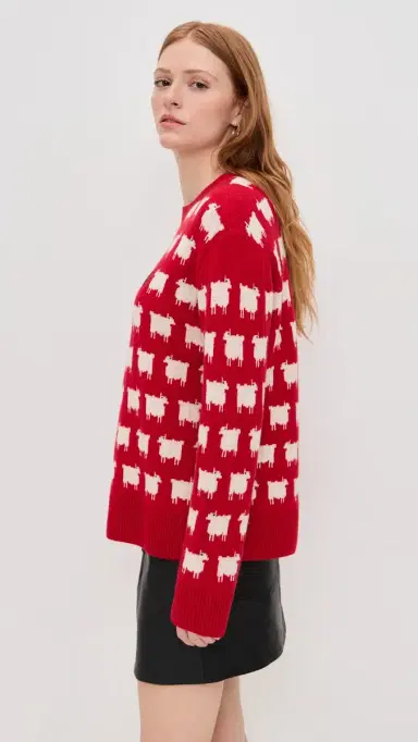 Rowing Blazers Warm & Wonderful Oversized Wool Sweater Diana Red | Thumbnail 4 Rowing Blazers Warm & Wonderful Oversized Wool Sweater Diana Red | Thumbnail 4