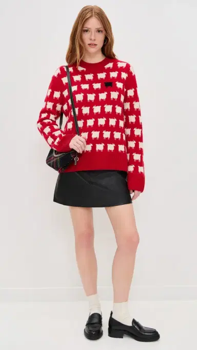 Rowing Blazers Warm & Wonderful Oversized Wool Sweater Diana Red | Thumbnail 5 Rowing Blazers Warm & Wonderful Oversized Wool Sweater Diana Red | Thumbnail 5