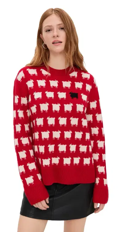 Rowing Blazers Warm & Wonderful Oversized Wool Sweater Diana Red | Thumbnail 1 Rowing Blazers Warm & Wonderful Oversized Wool Sweater Diana Red | Thumbnail 1