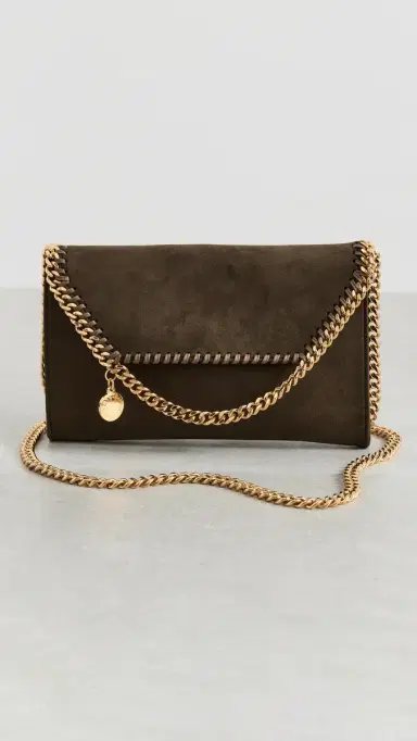 Stella McCartney Falabella Alter Suede Wallet Crossbody Bag Moka One Size | Thumbnail 2 Stella McCartney Falabella Alter Suede Wallet Crossbody Bag Moka One Size | Thumbnail 2