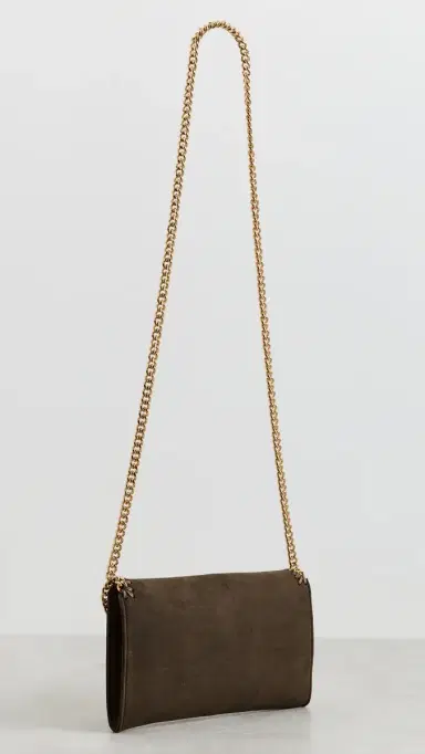 Stella McCartney Falabella Alter Suede Wallet Crossbody Bag Moka One Size | Thumbnail 4 Stella McCartney Falabella Alter Suede Wallet Crossbody Bag Moka One Size | Thumbnail 4
