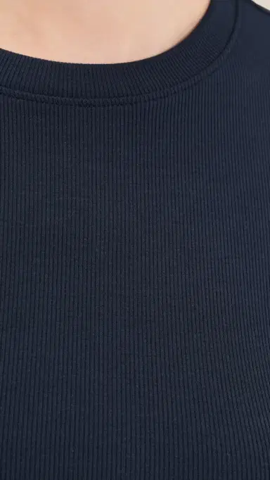 Frame The Long Sleeve Rib Crew Tee Navy XS | Thumbnail 6 Frame The Long Sleeve Rib Crew Tee Navy XS | Thumbnail 6