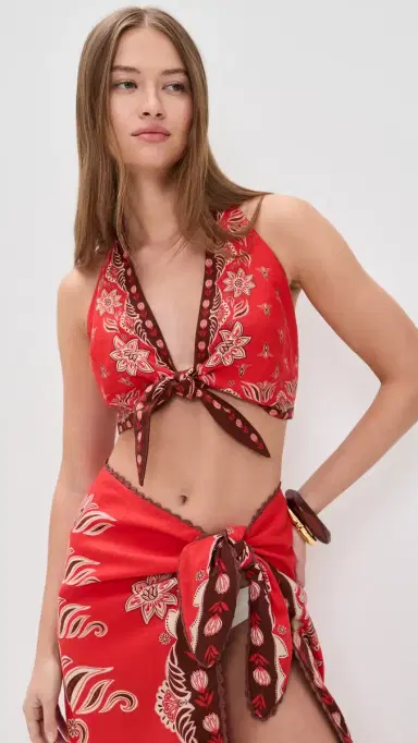 FARM Rio Ainika Garden Red Blouse Ainika Garden Red | Thumbnail 2 FARM Rio Ainika Garden Red Blouse Ainika Garden Red | Thumbnail 2