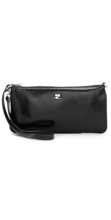 Courrèges Zipped Naplack Pouch Black One Size | Thumbnail 1 Courrèges Zipped Naplack Pouch Black One Size | Thumbnail 1
