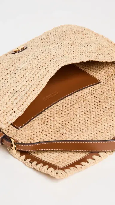 Staud Harlow Raffia Shoulder Bag Natural/Tan | Thumbnail 6 Staud Harlow Raffia Shoulder Bag Natural/Tan | Thumbnail 6