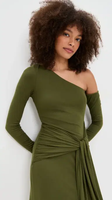 Seven Wonders Bianca One Shoulder Maxi Dress Army Green | Thumbnail 2 Seven Wonders Bianca One Shoulder Maxi Dress Army Green | Thumbnail 2