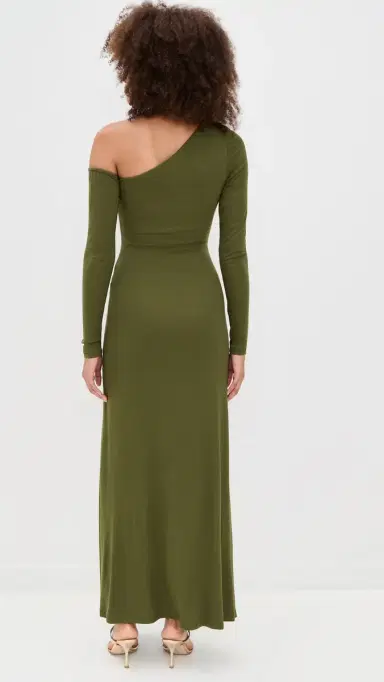 Seven Wonders Bianca One Shoulder Maxi Dress Army Green | Thumbnail 4 Seven Wonders Bianca One Shoulder Maxi Dress Army Green | Thumbnail 4