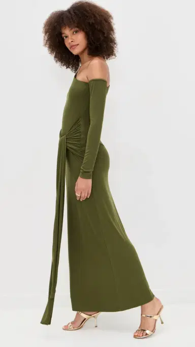 Seven Wonders Bianca One Shoulder Maxi Dress Army Green | Thumbnail 5 Seven Wonders Bianca One Shoulder Maxi Dress Army Green | Thumbnail 5