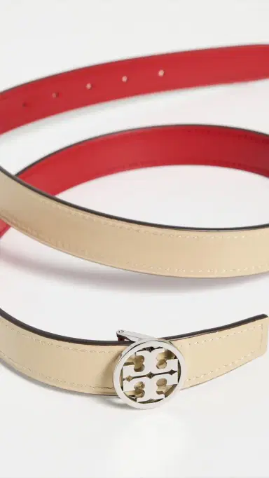 Tory Burch Miller Smooth Reversible Belt 1 Red ky/Praline/ilver | Thumbnail 5 Tory Burch Miller Smooth Reversible Belt 1 Red ky/Praline/ilver | Thumbnail 5
