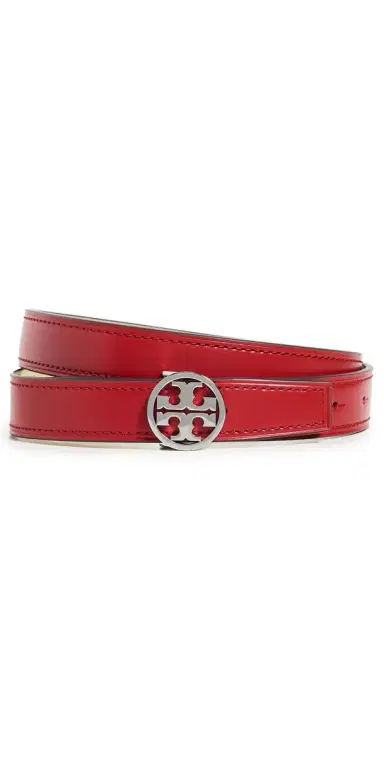 Tory Burch Miller Smooth Reversible Belt 1 Red ky/Praline/ilver | Thumbnail 1 Tory Burch Miller Smooth Reversible Belt 1 Red ky/Praline/ilver | Thumbnail 1