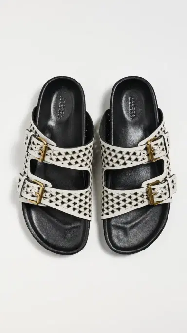 Isabel Marant Lennyo Sandals Chalk | Thumbnail 2 Isabel Marant Lennyo Sandals Chalk | Thumbnail 2