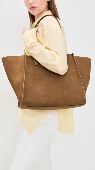 Madewell The Lexington Tote in Suede Aged Cognac One Size | Thumbnail 3 Madewell The Lexington Tote in Suede Aged Cognac One Size | Thumbnail 3