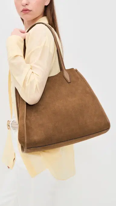 Madewell The Lexington Tote in Suede Aged Cognac One Size | Thumbnail 4 Madewell The Lexington Tote in Suede Aged Cognac One Size | Thumbnail 4
