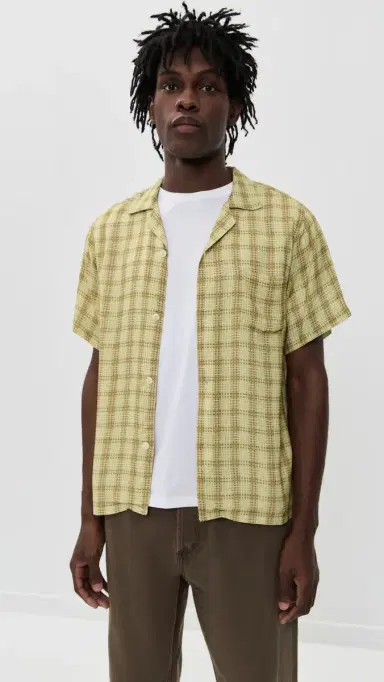 Bather Tartan Camp hirt Citrus | Thumbnail 2 Bather Tartan Camp hirt Citrus | Thumbnail 2